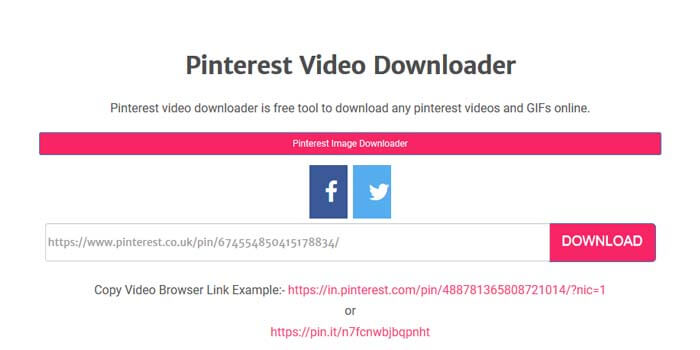 pinterest download video