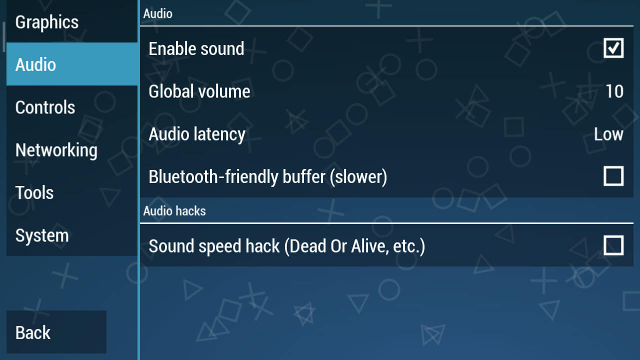 Audio Settings