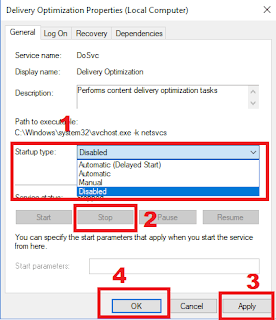 Disable Using Delivery Optimization Service