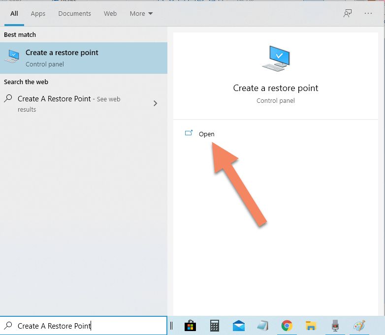 How to activate System Recovery in Windows 10
