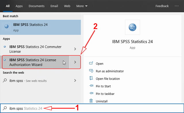 How to activate already installed SPSS 24