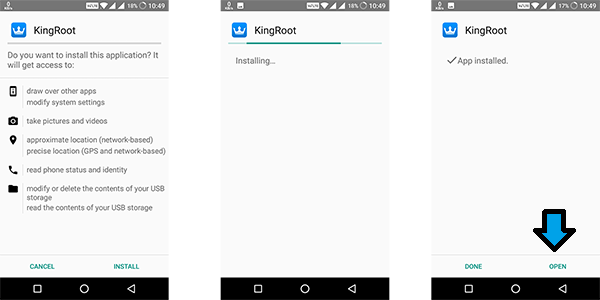 Step 3 Open the Kingroot application