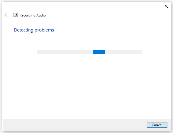 Run The Troubleshooter-Recording Audio Windows