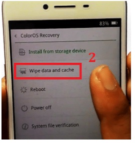Wipe cache & data