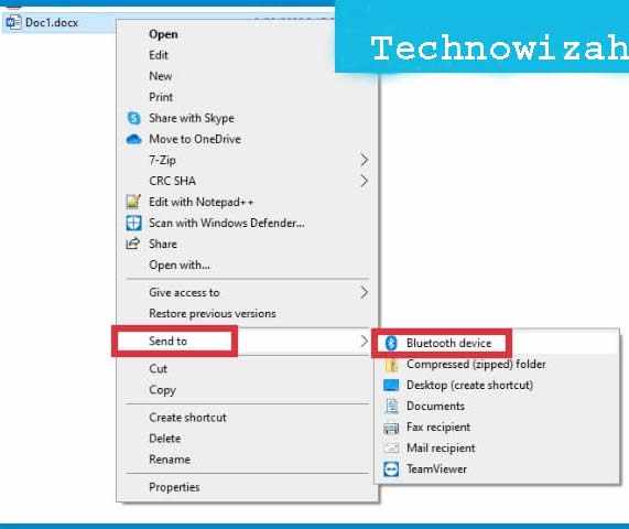 How To Send Files Via Bluetooth on Windows 10