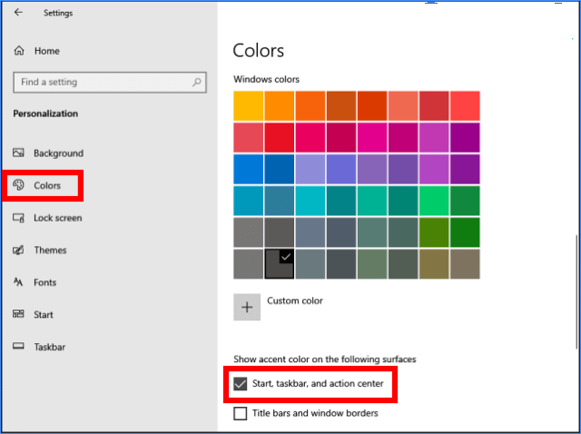 Change the Start Menu color as desired