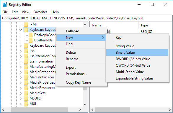 Enable or disable the Caps Lock key in Registry Editor