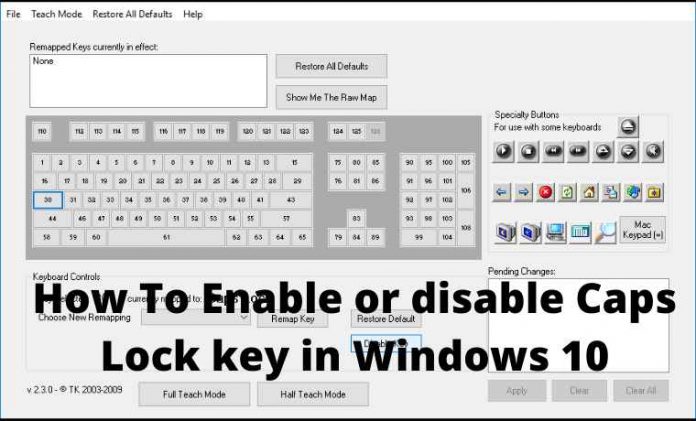 How To Enable Or Disable Caps Lock Key In Windows 10 PC 2024 - Technowizah