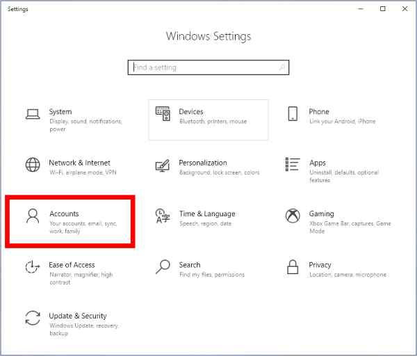 How to create login password in Windows 10