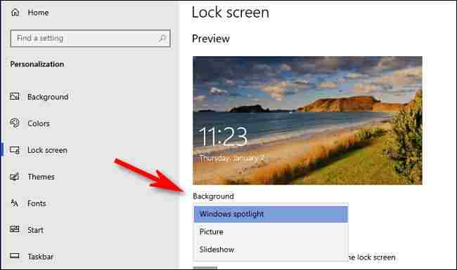 change windows 10 lock screen