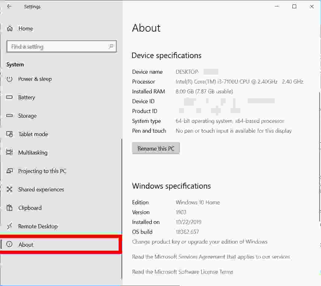 How to Check Windows 10 Laptop specifications