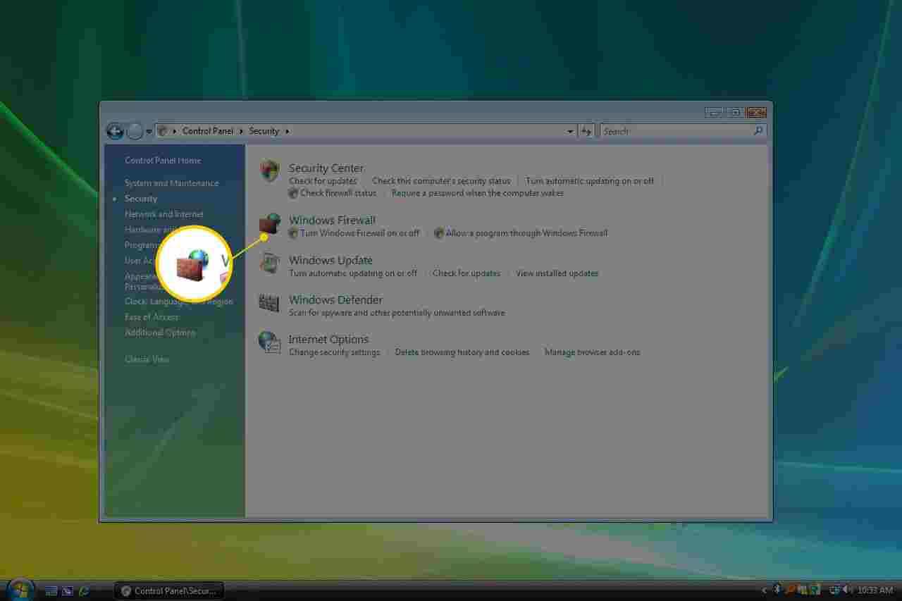 How to Disable  Firewall in Windows Vista