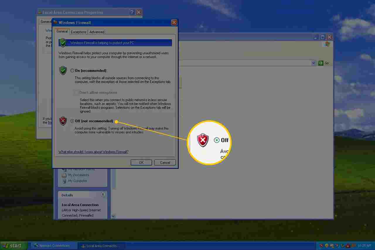 How to Disable Firewall in Windows XP