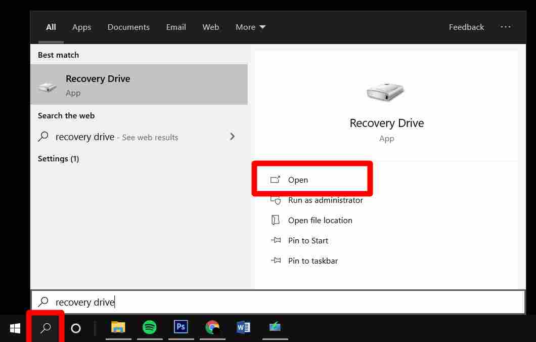 How to Make a USB Recovery Drive