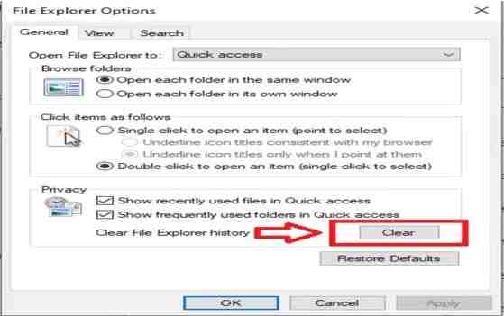 How to Overcome File Explorer Not Responding By Deleting History