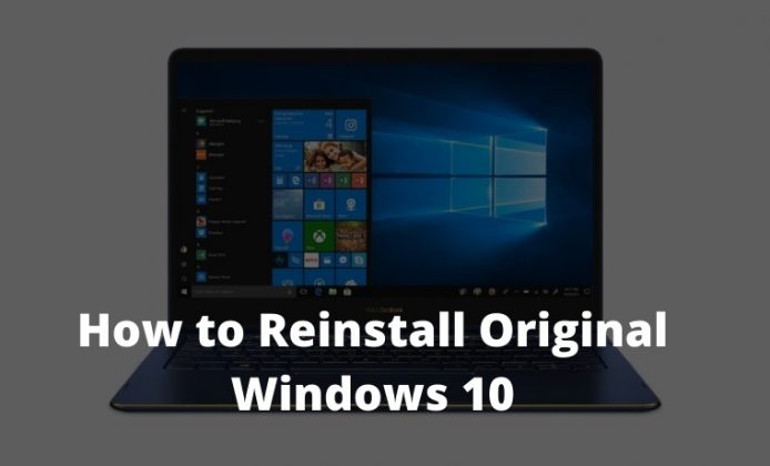 How To Reinstall Original Windows 10 On PC Laptop 2024 - Technowizah