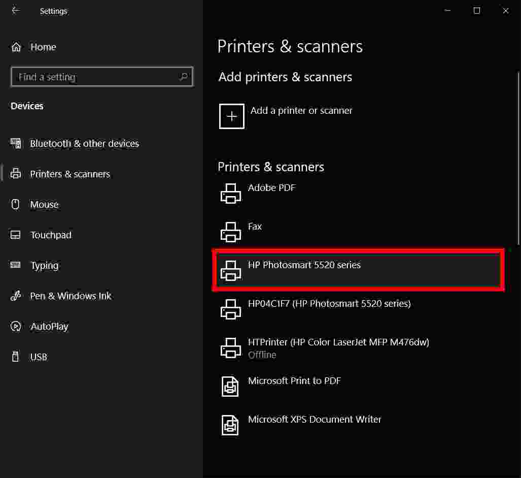 How to add a printer in Windows 10 via USB