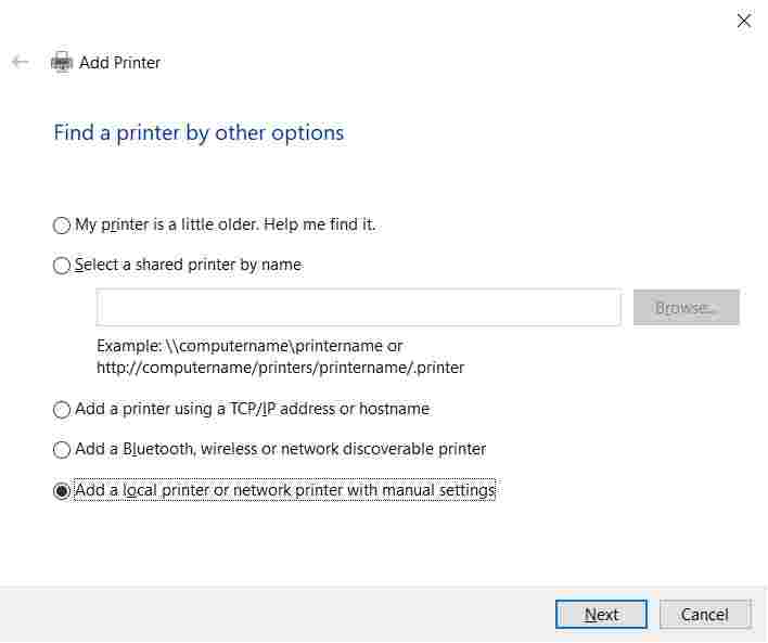 How to add a printer in Windows 10 via WiFi