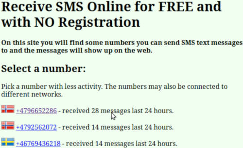 Receive SMS online.com
