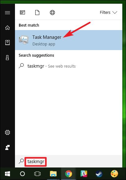 Run taskmgr from the Run Box or Start Menu