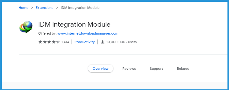 Install IDM Extension on Google Web Store