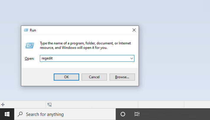 reset regedit windows 10