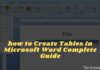 How to Make a Tables In Microsoft Word 2024 How to Make a Tables In Microsoft Word Complete Guide
