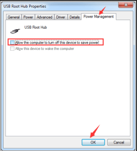 Repair the USB Root Hub