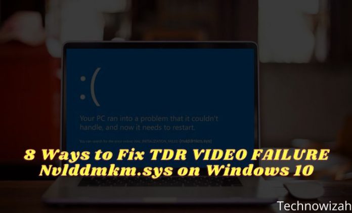 Ошибка виндовс 8 video tdr failure