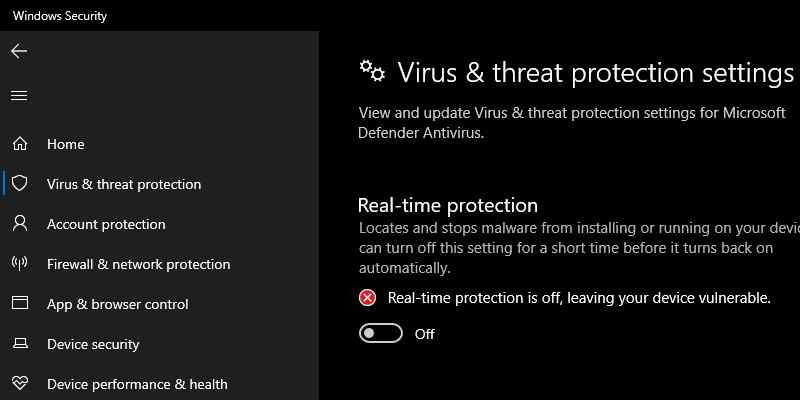 Disable Antivirus Programs