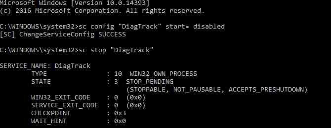 Disable Diagnostic Tracking In Windows 10