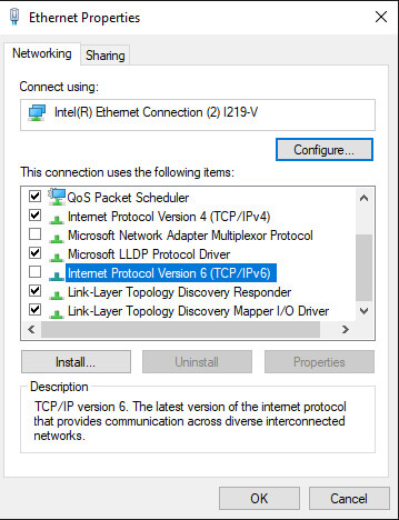 Disable IPv6