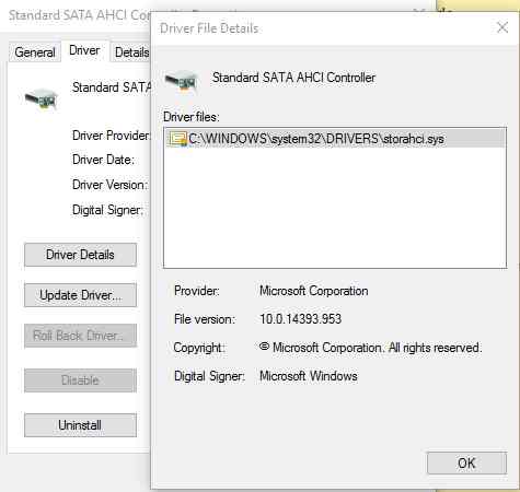 Fix StorAHCI.sys Driver Driver