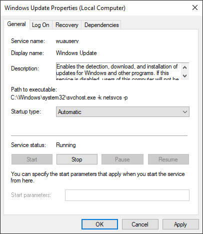 Fix Windows Update Service