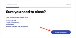 how to delete spotify account 2021