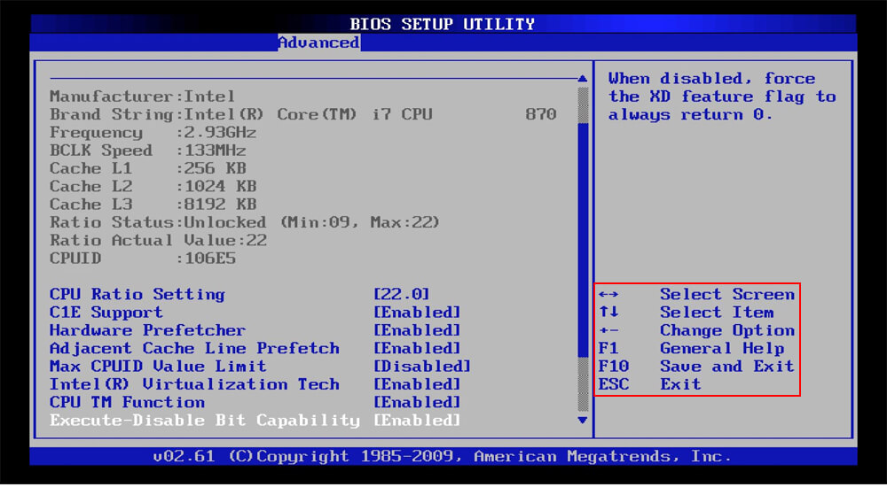 Navigating BIOS