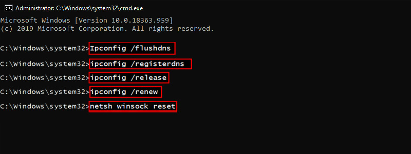 Reset DNS Settings