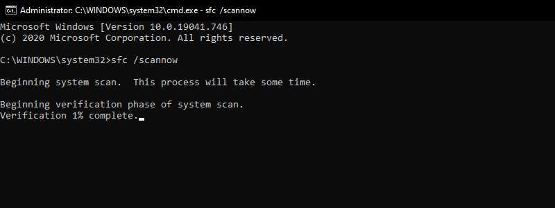 Run SFC (System File Checker)