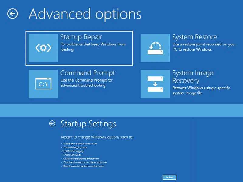 Run Startup Repair