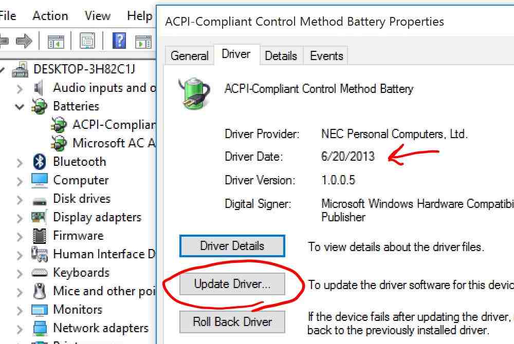 Update Or Reinstall Battery Drivers