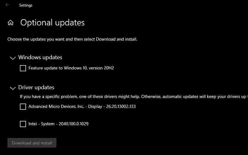 Update System Driver