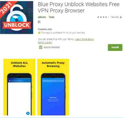 Blue Proxy Browser