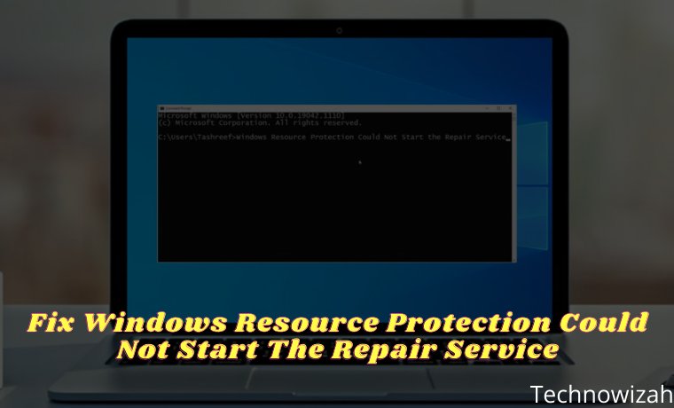windows resource could not start the repair service
