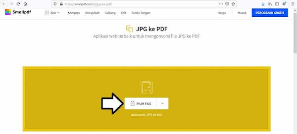 Konversikan file JPG ke PDF secara online