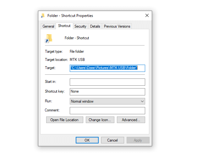Create a New Shortcut File