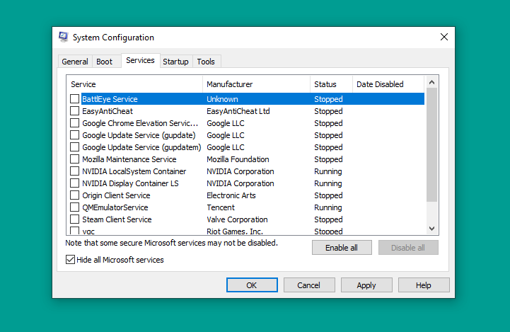 System Configuration