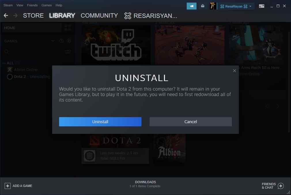 Uninstall Steam Games Through Windows