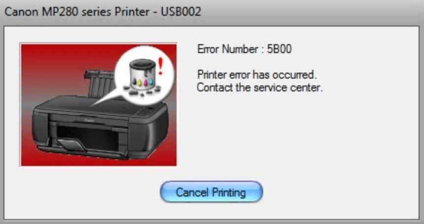 Canon MP287 Printer Error aaa